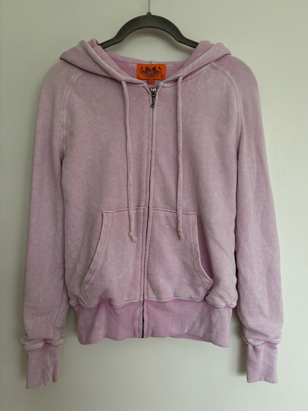JUICY COUTURE Vintage Zip Up Hoodie, Size S, Worn in Just Right